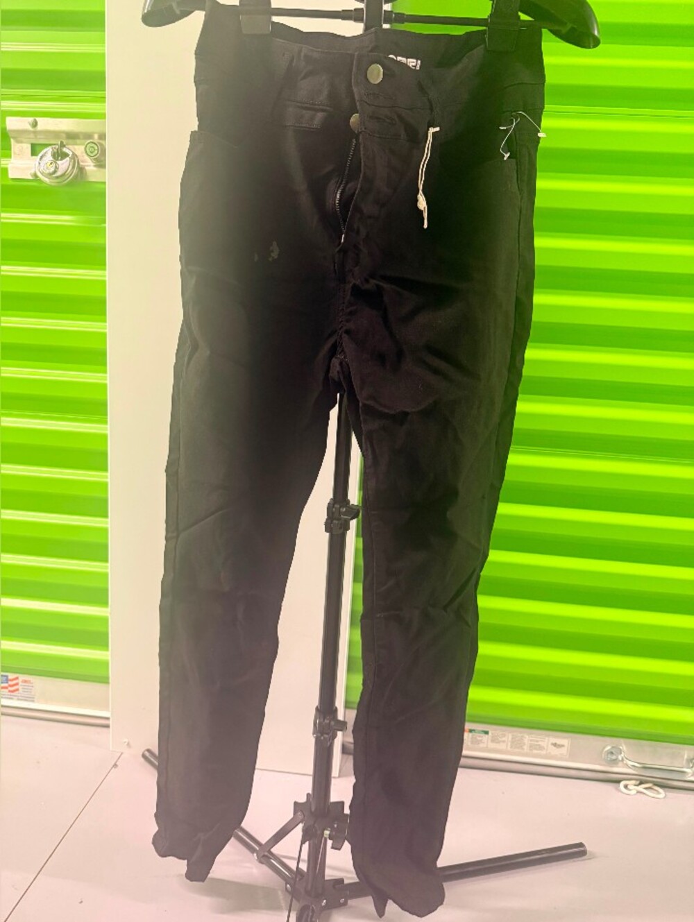 Black Casual Drawstring Pants